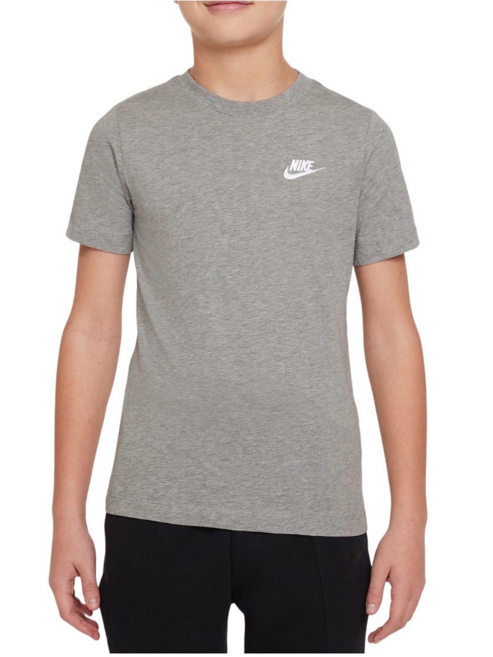 Nike Futura Kids Heather Gray Logo Tee Size 10 Boys T-Shirt